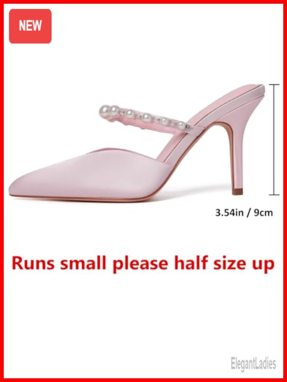 Pearl High Heels Pointed Toe Stiletto Ankle Strap Satin Pumps Wedding Bridal - Picture 2 of 6